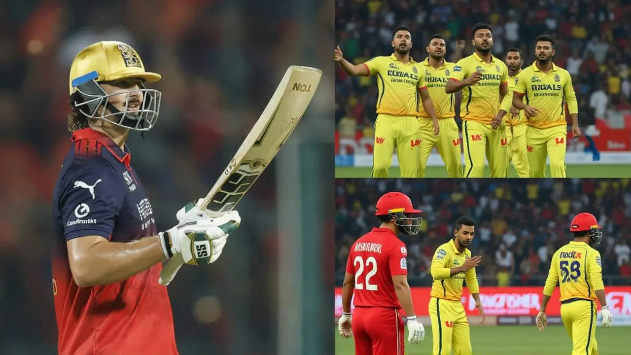 RCB ने CSK को 43 रनों से रौंदा; बेंगलुरु बना पॉइंट्स टेबल का राजा